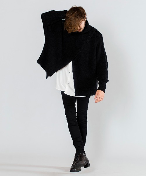 NO ID.（ノーアイディ）の「mn2708-ドッキングニットオフタートルPO（ニット/セーター・メンズ・ブルー/ブラック/グレー・ONE SIZE）」の21枚目の写真