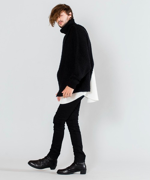 NO ID.（ノーアイディ）の「mn2708-ドッキングニットオフタートルPO（ニット/セーター・メンズ・ブルー/ブラック/グレー・ONE SIZE）」の15枚目の写真