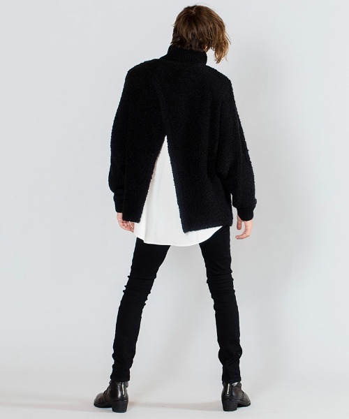 NO ID.（ノーアイディ）の「mn2708-ドッキングニットオフタートルPO（ニット/セーター・メンズ・ブルー/ブラック/グレー・ONE SIZE）」の6枚目の写真