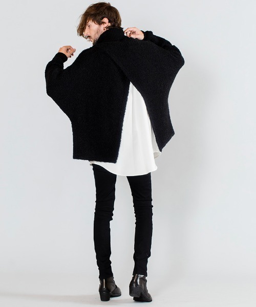 NO ID.（ノーアイディ）の「mn2708-ドッキングニットオフタートルPO（ニット/セーター・メンズ・ブルー/ブラック/グレー・ONE SIZE）」の19枚目の写真