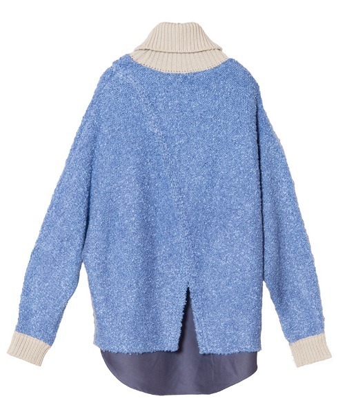 NO ID.（ノーアイディ）の「mn2708-ドッキングニットオフタートルPO（ニット/セーター・メンズ・ブルー/ブラック/グレー・ONE SIZE）」の22枚目の写真