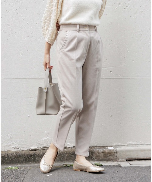 flower(フラワー)の「シェイプチェックパンツ(スラックス・レディース・ブラウン/ベージュ・FREE)」の15枚目の写真