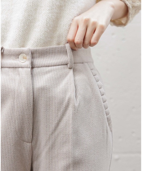 flower(フラワー)の「シェイプチェックパンツ(スラックス・レディース・ブラウン/ベージュ・FREE)」の12枚目の写真