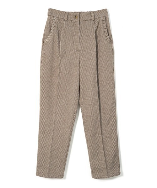 flower(フラワー)の「シェイプチェックパンツ(スラックス・レディース・ブラウン/ベージュ・FREE)」の16枚目の写真