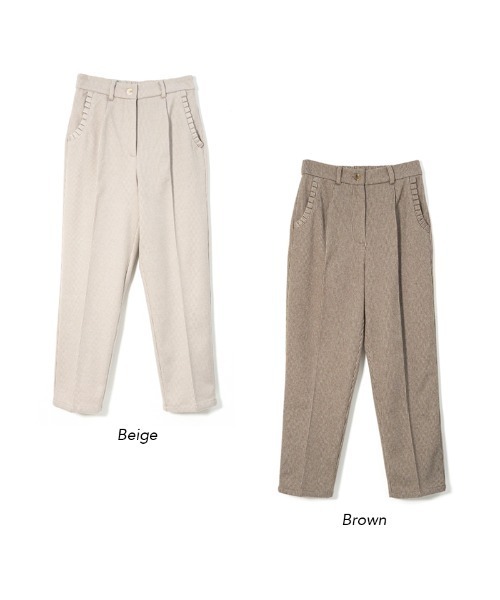 flower(フラワー)の「シェイプチェックパンツ(スラックス・レディース・ブラウン/ベージュ・FREE)」の19枚目の写真