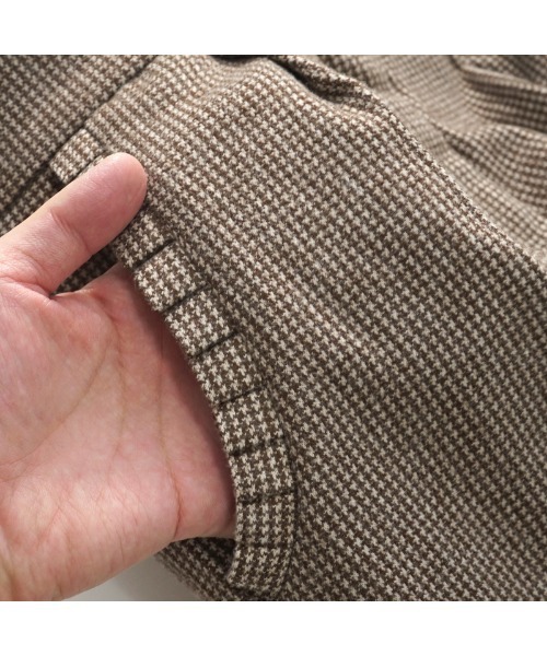 flower(フラワー)の「シェイプチェックパンツ(スラックス・レディース・ブラウン/ベージュ・FREE)」の14枚目の写真