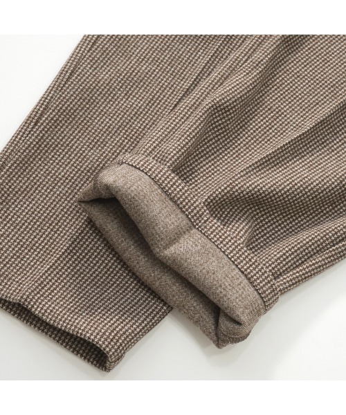 flower(フラワー)の「シェイプチェックパンツ(スラックス・レディース・ブラウン/ベージュ・FREE)」の10枚目の写真