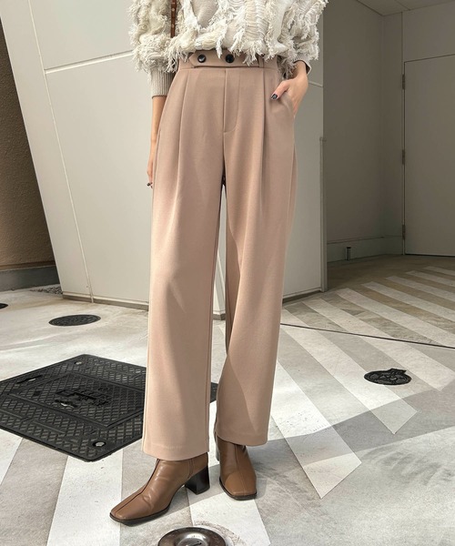 CAPRICIEUX LE'MAGE（カプリシューレマージュ）の「カットジョーゼットパンツ（その他パンツ・レディース・ホワイト系その他/ベージュ/ブラック・36/38）」の3枚目の写真