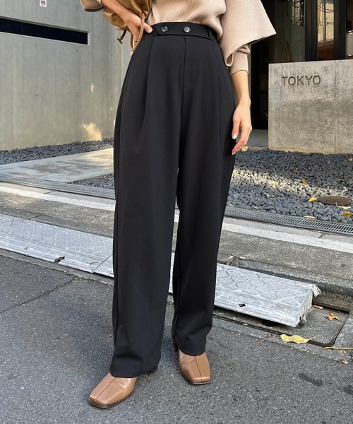 CAPRICIEUX LE'MAGE アシメショートパンツ ブラック36 CAPRICIEUX LE