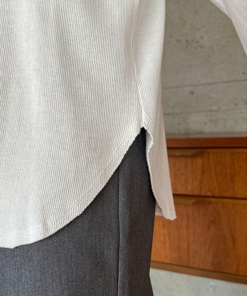 CAPRICIEUX LE'MAGE(カプリシューレマージュ)の「長袖カットソー(Tシャツ/カットソー・レディース・ホワイト・FREE)」の9枚目の写真