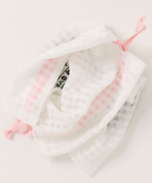 Miffy( ミッフィー)の「【 miffy 】 まる子ミッフィー 刺繍巾着(ポーチ・レディース・ホワイト×ブルー/ホワイト×ピンク・FREE)」の5枚目の写真