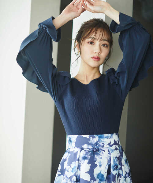 PROPORTION BODY DRESSING（プロポーションボディドレッシング）の「タックフラワースカート / 1213120116（スカート・レディース・ダークグレー/ホワイト・SMALL/MEDIUM）」の20枚目の写真