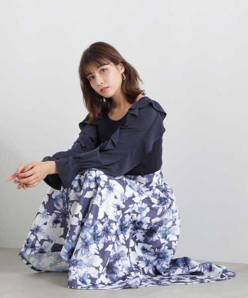 PROPORTION BODY DRESSING（プロポーションボディドレッシング）の「タックフラワースカート / 1213120116（スカート・レディース・ダークグレー/ホワイト・SMALL/MEDIUM）」の13枚目の写真