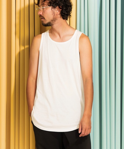 ANGENEHM(アンゲネーム)の「mta491-Hem Round Long Length Tank top (MADE IN JAPAN) タンクトップ(タンクトップ・メンズ・ブラック/ホワイト/グレー・M/L)」の11枚目の写真
