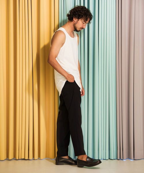 ANGENEHM(アンゲネーム)の「mta491-Hem Round Long Length Tank top (MADE IN JAPAN) タンクトップ(タンクトップ・メンズ・ブラック/ホワイト/グレー・M/L)」の14枚目の写真