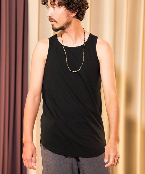 ANGENEHM(アンゲネーム)の「mta491-Hem Round Long Length Tank top (MADE IN JAPAN) タンクトップ(タンクトップ・メンズ・ブラック/ホワイト/グレー・M/L)」の17枚目の写真