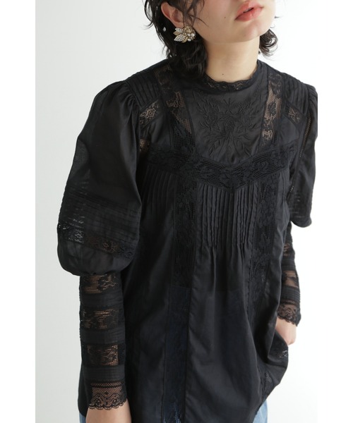 JILL STUART(ジルスチュアート)の「◆レースピンタックブラウス(シャツ/ブラウス・レディース・ホワイト/ブラック・FREE)」の8枚目の写真