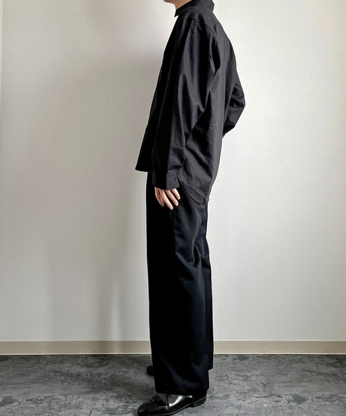 y/m by れぽすけ(イムバイレポスケ)の「ワンタックスラックス(スラックス・メンズ・ブラック/ベージュ・XS/S/M/L/XL)」の7枚目の写真