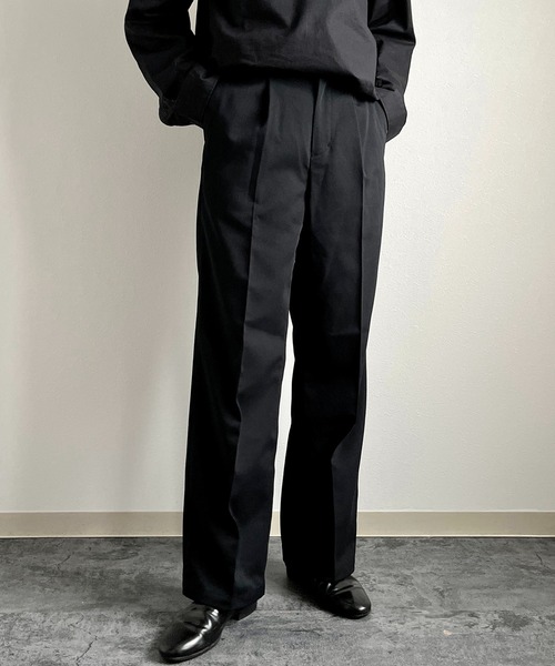 y/m by れぽすけ(イムバイレポスケ)の「ワンタックスラックス(スラックス・メンズ・ブラック/ベージュ・XS/S/M/L/XL)」の11枚目の写真