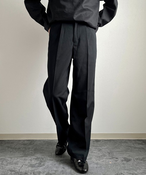 y/m by れぽすけ(イムバイレポスケ)の「ワンタックスラックス(スラックス・メンズ・ブラック/ベージュ・XS/S/M/L/XL)」の10枚目の写真