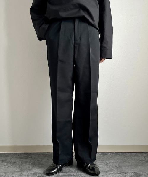 y/m by れぽすけ(イムバイレポスケ)の「ワンタックスラックス(スラックス・メンズ・ブラック/ベージュ・XS/S/M/L/XL)」の12枚目の写真