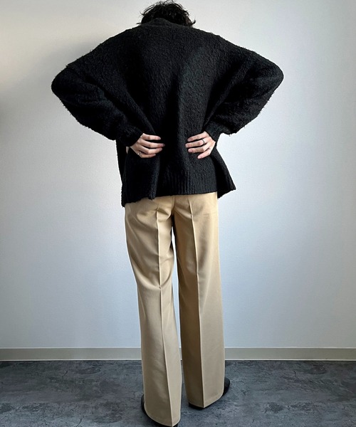 y/m by れぽすけ(イムバイレポスケ)の「ワンタックスラックス(スラックス・メンズ・ブラック/ベージュ・XS/S/M/L/XL)」の17枚目の写真