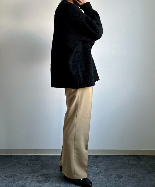 y/m by れぽすけ(イムバイレポスケ)の「ワンタックスラックス(スラックス・メンズ・ブラック/ベージュ・XS/S/M/L/XL)」の16枚目の写真