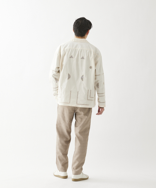 JOURNAL STANDARD relume(ジャーナルスタンダード レリューム)の「カットレース オープンカラーシャツ(シャツ/ブラウス・メンズ・ブラック/サックスブルー/アイボリー・LARGE/MEDIUM)」の17枚目の写真