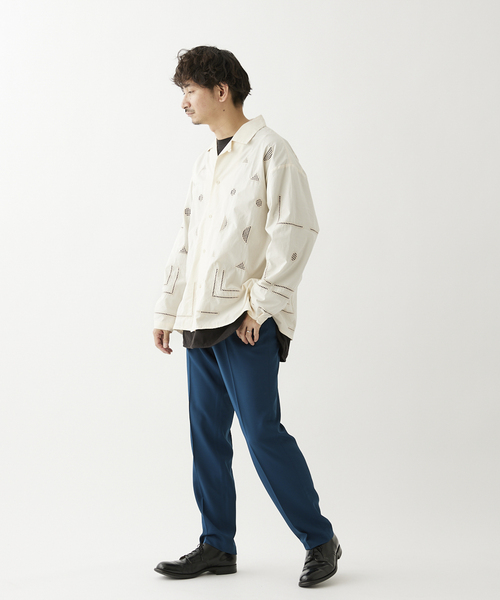 JOURNAL STANDARD relume(ジャーナルスタンダード レリューム)の「カットレース オープンカラーシャツ(シャツ/ブラウス・メンズ・ブラック/サックスブルー/アイボリー・LARGE/MEDIUM)」の22枚目の写真