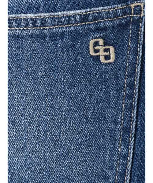 GYDA（ジェイダ）の「REMAKEライク2WAYダブルウエストデニムショートパンツ（デニムパンツ・レディース・ライトブルー/ブルー・SMALL/MEDIUM）」の3枚目の写真