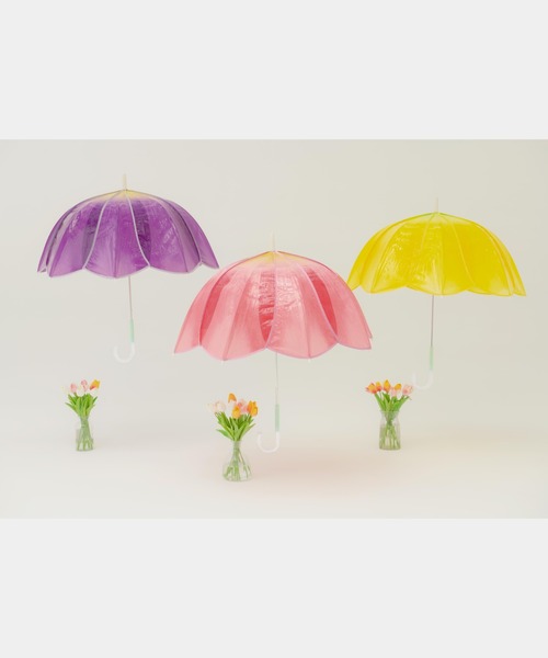 Wpc.（ダブリュピーシー）の「［ビニール傘］チューリップアンブレラ 雨傘 長傘 Wpc.（長傘・レディース・パープル/ピンク/イエロー・FREE）」の14枚目の写真