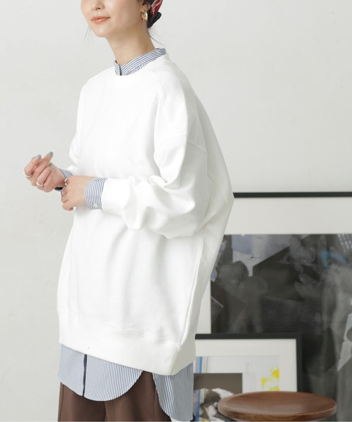 LB.04/コットン裏毛オーバーサイズスウェットトップス