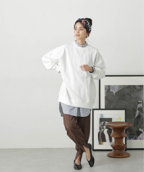 LB.04/コットン裏毛オーバーサイズスウェットトップス