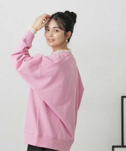 LB.04/コットン裏毛オーバーサイズスウェットトップス