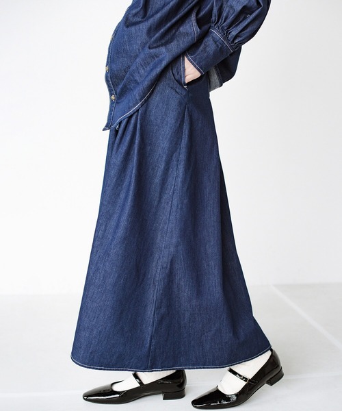 haco!(ハコ)の「毎日ズキュン!とくるデニムスカート(デニムスカート・レディース・インディゴブルー・SMALL/MEDIUM/LARGE/X-LARGE)」の9枚目の写真