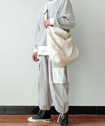 florist | 【A4収納可】【ユニセックス】シンプルキャンバスワンショルダーバッグ(ショルダーバッグ)