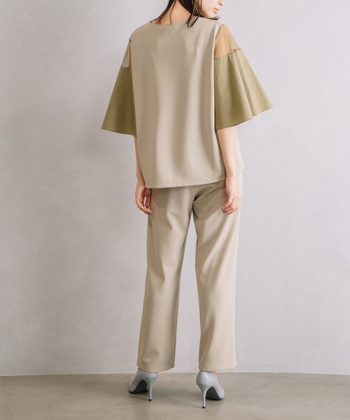 MARECHAL TERRE(マルシャルテル)の「フレアースリーブトップス(Tシャツ/カットソー・レディース・ライトグリーン/ライトグレー/モカ/ブラック・MEDIUM)」の8枚目の写真