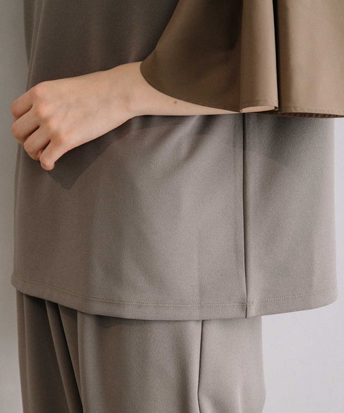 MARECHAL TERRE(マルシャルテル)の「フレアースリーブトップス(Tシャツ/カットソー・レディース・ライトグリーン/ライトグレー/モカ/ブラック・MEDIUM)」の15枚目の写真