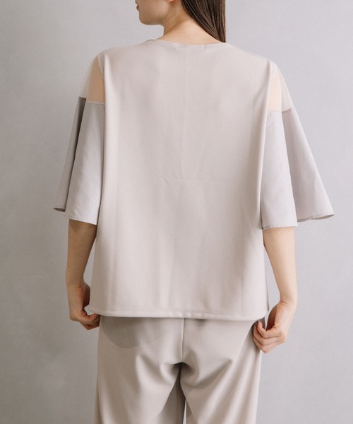 MARECHAL TERRE(マルシャルテル)の「フレアースリーブトップス(Tシャツ/カットソー・レディース・ライトグリーン/ライトグレー/モカ/ブラック・MEDIUM)」の19枚目の写真