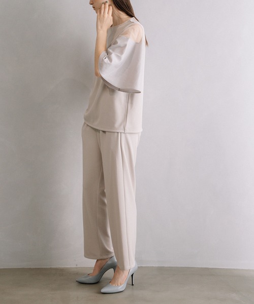 MARECHAL TERRE(マルシャルテル)の「フレアースリーブトップス(Tシャツ/カットソー・レディース・ライトグリーン/ライトグレー/モカ/ブラック・MEDIUM)」の20枚目の写真