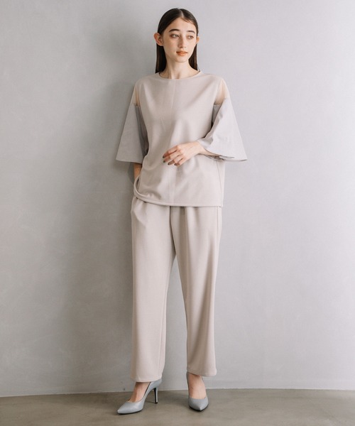 MARECHAL TERRE(マルシャルテル)の「フレアースリーブトップス(Tシャツ/カットソー・レディース・ライトグリーン/ライトグレー/モカ/ブラック・MEDIUM)」の21枚目の写真