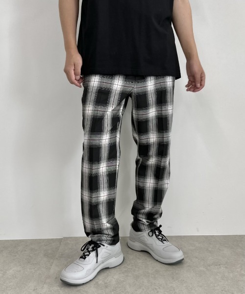 LOVELESS（ラブレス）の「オンブレチェック イージースラックス（スラックス・メンズ・ブラック/ブルー系その他2・S/L/M）」の4枚目の写真