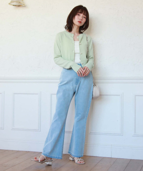 archives（アルシーヴ）の「パール釦カーディガン（カーディガン/ボレロ・レディース・オフホワイト/ブラック/ミント/ラベンダー・MEDIUM）」の10枚目の写真