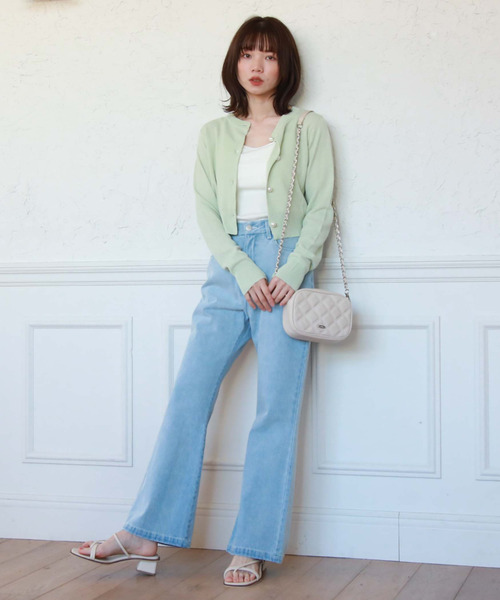 archives（アルシーヴ）の「パール釦カーディガン（カーディガン/ボレロ・レディース・オフホワイト/ブラック/ミント/ラベンダー・MEDIUM）」の12枚目の写真