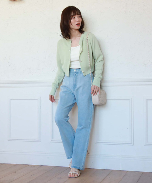 archives（アルシーヴ）の「パール釦カーディガン（カーディガン/ボレロ・レディース・オフホワイト/ブラック/ミント/ラベンダー・MEDIUM）」の13枚目の写真