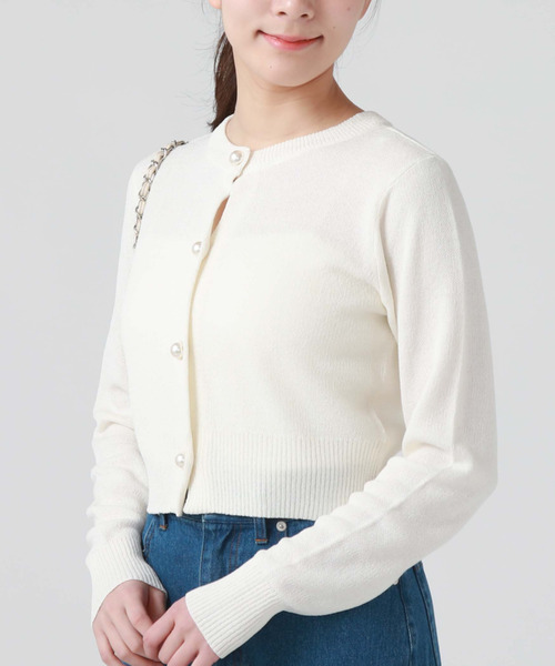 archives（アルシーヴ）の「パール釦カーディガン（カーディガン/ボレロ・レディース・オフホワイト/ブラック/ミント/ラベンダー・MEDIUM）」の22枚目の写真