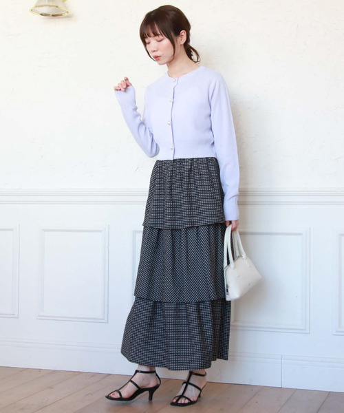 archives（アルシーヴ）の「パール釦カーディガン（カーディガン/ボレロ・レディース・オフホワイト/ブラック/ミント/ラベンダー・MEDIUM）」の18枚目の写真