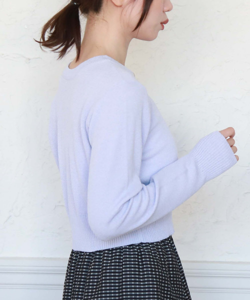 archives（アルシーヴ）の「パール釦カーディガン（カーディガン/ボレロ・レディース・オフホワイト/ブラック/ミント/ラベンダー・MEDIUM）」の16枚目の写真