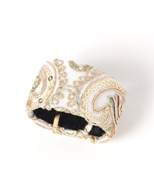 GLOBAL WORK（グローバルワーク）の「刺繍パチパチヘアカフ/183257（その他ヘアアクセサリー・レディース・ダークブラウン/グリーン/ブラック/オフホワイト・FREE）」の2枚目の写真