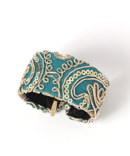 GLOBAL WORK（グローバルワーク）の「刺繍パチパチヘアカフ/183257（その他ヘアアクセサリー・レディース・ダークブラウン/グリーン/ブラック/オフホワイト・FREE）」の4枚目の写真